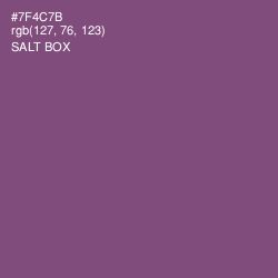 #7F4C7B - Salt Box Color Image